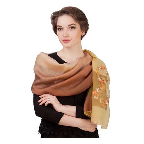Палантин женский Le Motif Couture YSX03-6 коричневый в FiNN FLARE