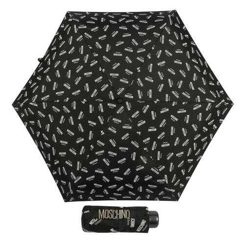 Зонт складной Moschino 8018-SUPERMINIA Logo Black в FiNN FLARE
