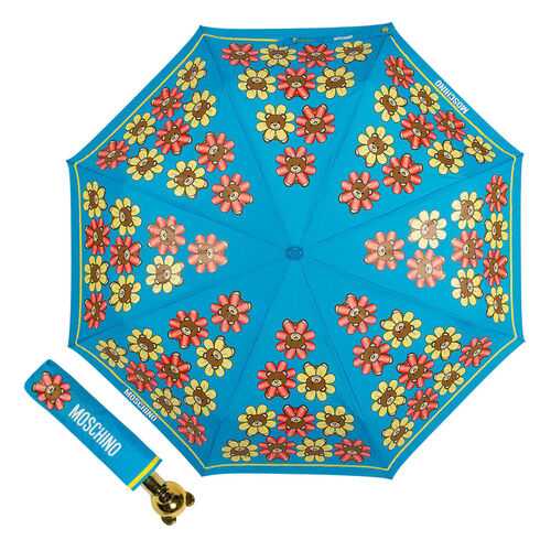 Зонт складной Moschino 8126-OCP Flower Bear Light Blue в FiNN FLARE