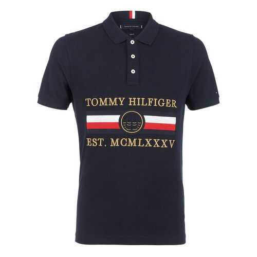 Футболка-поло мужская Tommy Hilfiger MW0MW13537 синяя S в FiNN FLARE