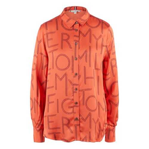 Рубашка женская Tommy Hilfiger WW0WW27309 оранжевая 34 US в FiNN FLARE