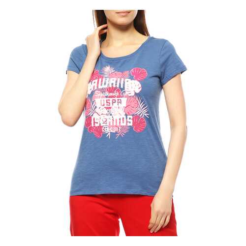 Футболка женская U.S. POLO Assn. G082GL0110GELT синяя L в FiNN FLARE