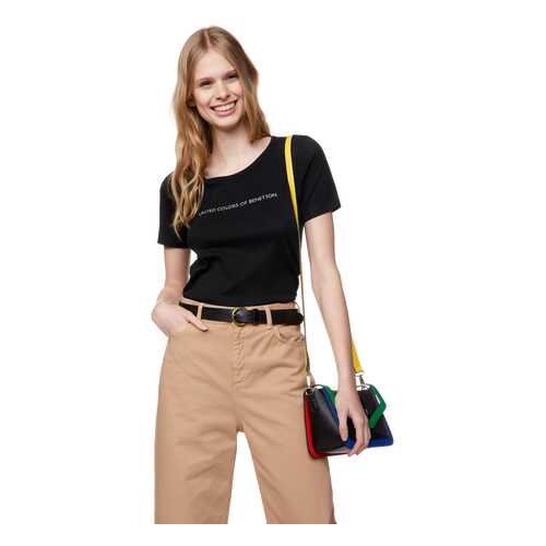 Футболка женская United Colors of Benetton CCC_3GA2E16A2_100 черная S в FiNN FLARE